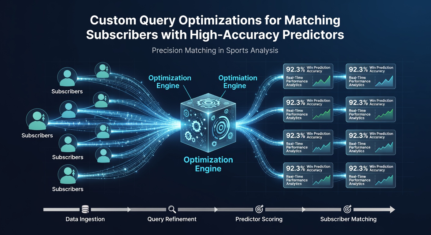 Database schema diagram showing optimized tables for subscriber profiles and predictor accuracy metrics in a sports analysis platform