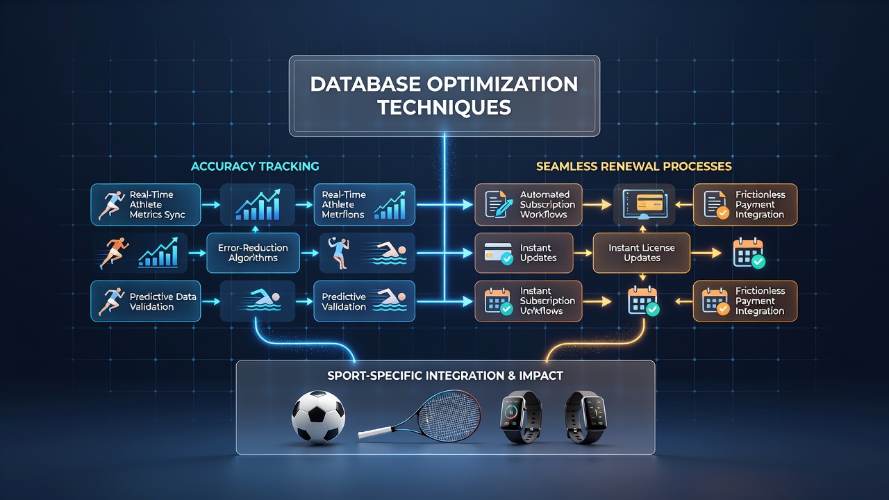 Flow diagram of database queries handling subscription renewals and accuracy data synchronization