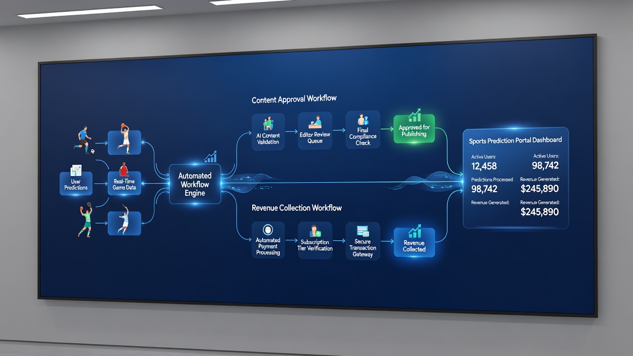 Revenue collection interface displaying automated subscription renewals and approval-linked billing cycles