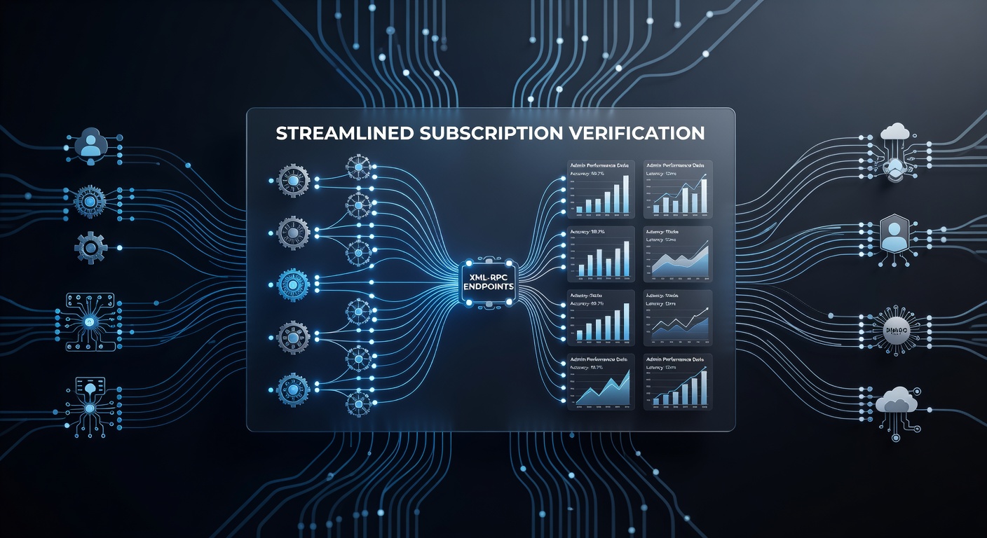 XML-RPC endpoints connecting subscription systems to performance data dashboards in prediction platforms